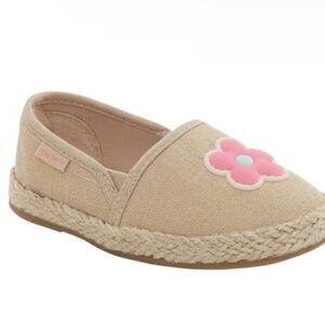 Carter's Beige Kids Slippers with Pink Flower